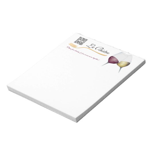 Notepad Template Fine French Cuisine Notizblock (Rotiert)