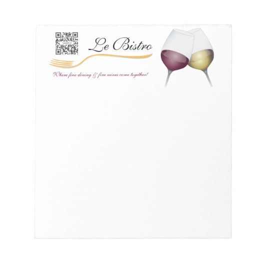 Notepad Template Fine French Cuisine Notizblock (Vorderseite)