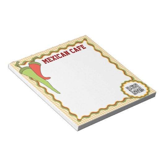 Notepad Template Mexican Food Notizblock (angewinkelt)