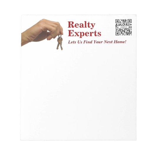 Notepad Template Realty Experts Notizblock (Vorderseite)