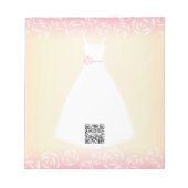 Notepad Template Wedding Dress Notizblock (Vorderseite)