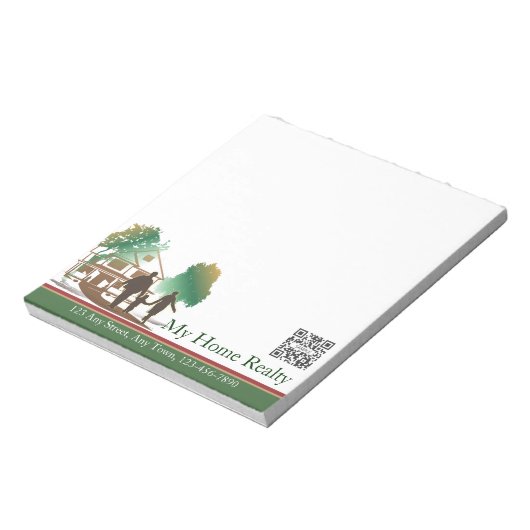 Notepad-Vorlage Meine Zuhause Realty Notizblock (Rotiert)