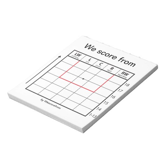 Notepad "We score from" Notizblock (Rotiert)