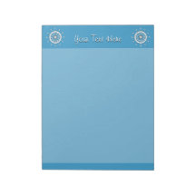 Notepad - Weißer Helm mit Text