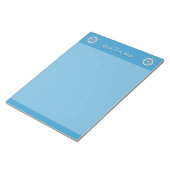 Notepad - Weißer Helm mit Text Notizblock (angewinkelt)