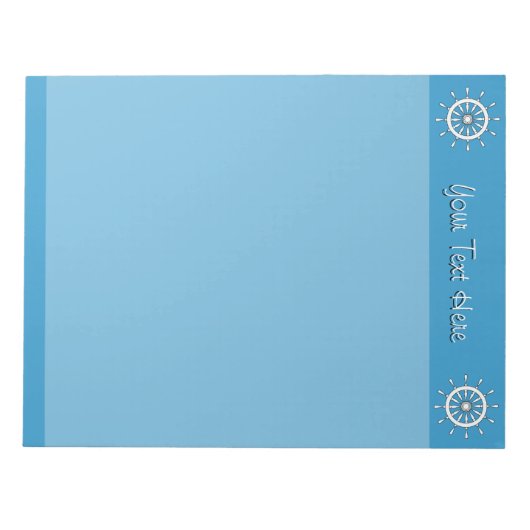 Notepad - Weißer Helm mit Text Notizblock (Vorderseite)