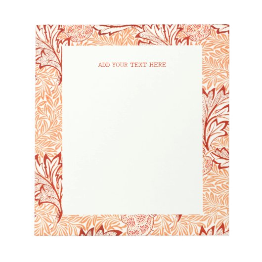 NOTEPAD : WILLIAM MORRIS : APPLE NOTIZBLOCK (Vorderseite)