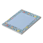 NOTEPAD : WILLIAM MORRIS : "BLAUE POMEGRANATES" NOTIZBLOCK (Rotiert)