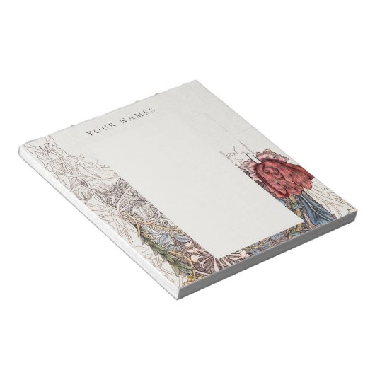 NOTEPAD : WILLIAM MORRIS : HONEYSUCKLE + TULIP NOTIZBLOCK (angewinkelt)
