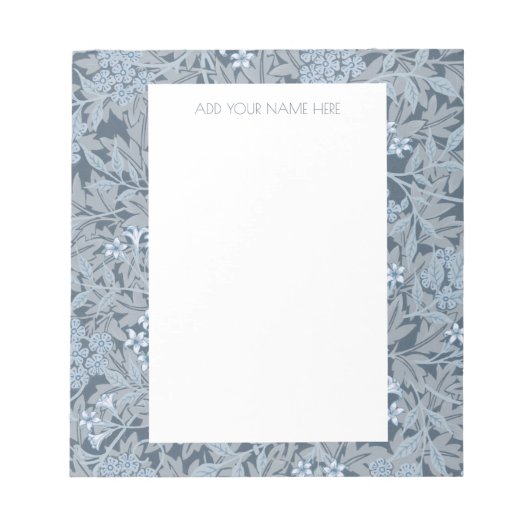 NOTEPAD : WILLIAM MORRIS:JASMINE DESIGN NOTIZBLOCK (Vorderseite)
