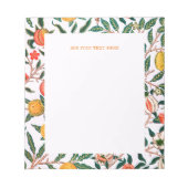 NOTEPAD: WILLIAM MORRIS : POMEGRANATE NOTIZBLOCK (Vorderseite)