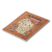 Notepad - Wisconsin Supper Club Karte Notizblock (Rotiert)