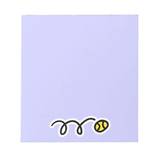 Notepad with cute tennis Design Notizblock (Vorderseite)