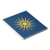 Notepad with Flag of Macedonia, Greece Notizblock (angewinkelt)