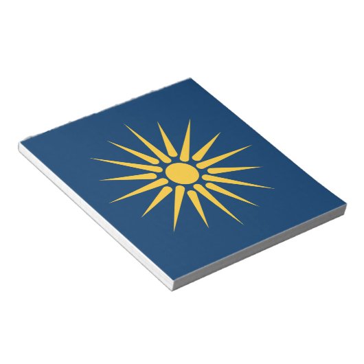 Notepad with Flag of Macedonia, Greece Notizblock (angewinkelt)