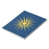 Notepad with Flag of Macedonia, Greece Notizblock (Rotiert)