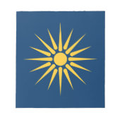 Notepad with Flag of Macedonia, Greece Notizblock (Vorderseite)