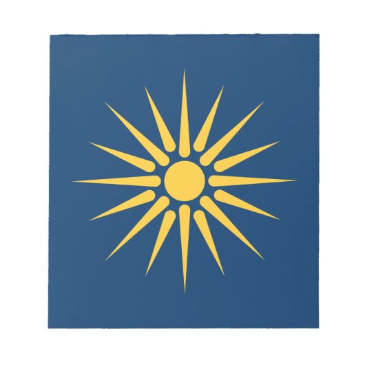 Notepad with Flag of Macedonia, Greece Notizblock (Vorderseite)