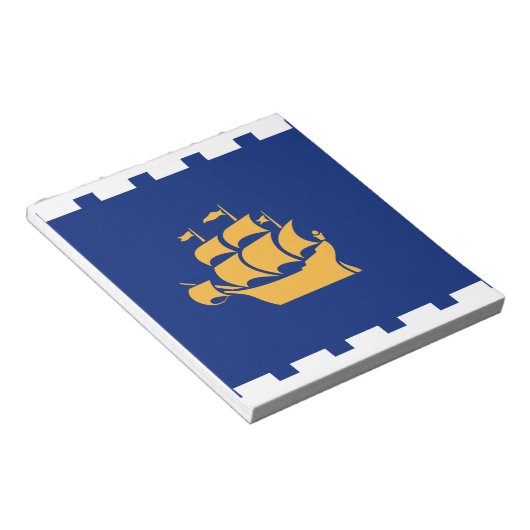 Notepad with Flag of Quebec City, Canada Notizblock (angewinkelt)