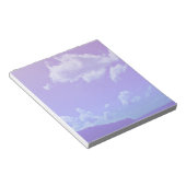 Notepad Wolken Berge Lila Landschaft Notizblock (angewinkelt)