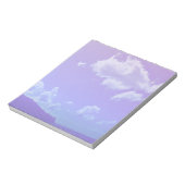 Notepad Wolken Berge Lila Landschaft Notizblock (Rotiert)