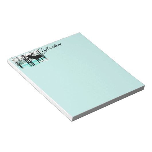 Notepad-Yellowstone-Elch Notizblock (angewinkelt)