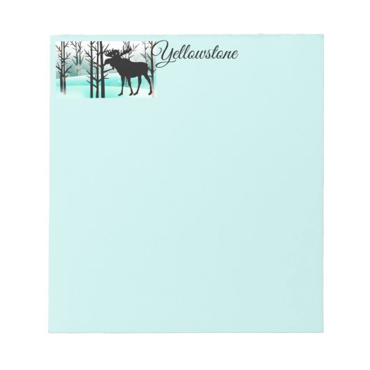 Notepad-Yellowstone-Elch Notizblock (Vorderseite)