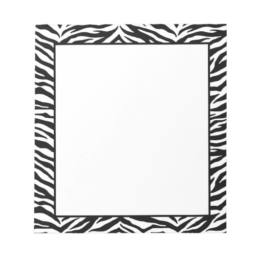 Notepad-Zebra-Print Notizblock (Vorderseite)