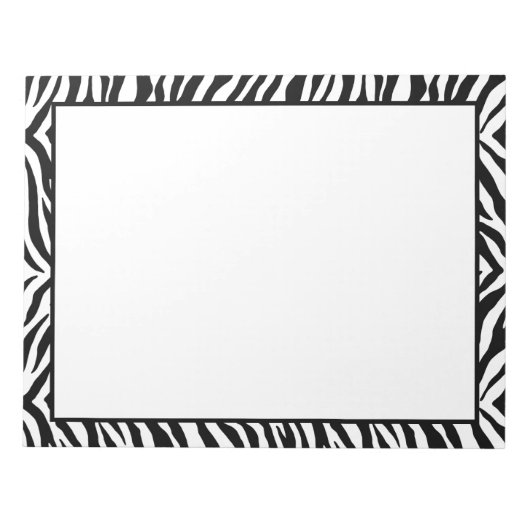 Notepad-Zebra-Print Notizblock (Vorderseite)