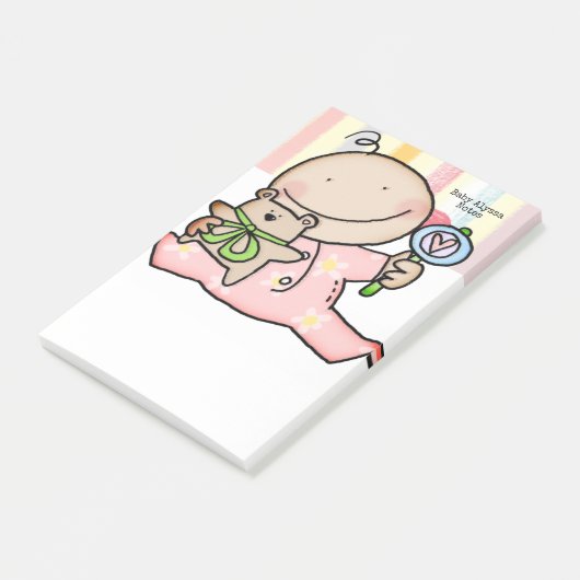 Notes Baby Girl Strip Post-it Klebezettel (angewinkelt)