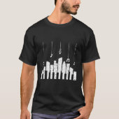 Notes City Keys Piano Pianist Synthesizer Keyboard T-Shirt (Vorderseite)