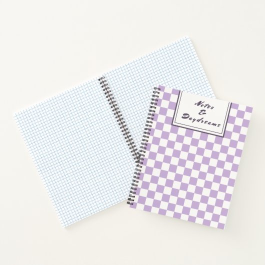 Notes & Daydreams | Lavender Coquette Check Notizblock (Innenseite)