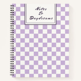 Notes & Daydreams | Lavender Coquette Check Notizblock