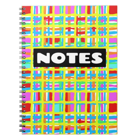 "NOTES" Farbiges Notebook/Journal Notizblock (Vorderseite)