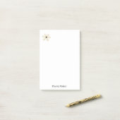 Notes Floral Beige Post-it Klebezettel (Auf Schreibtisch)