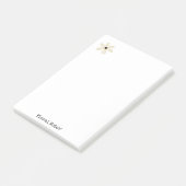 Notes Floral Beige Post-it Klebezettel (angewinkelt)