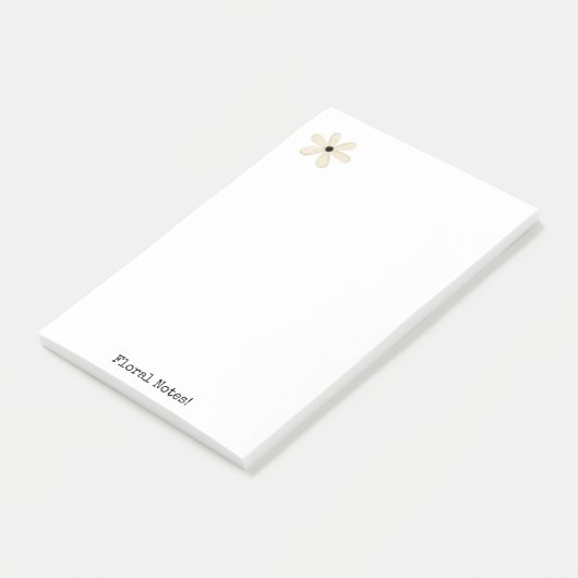 Notes Floral Beige Post-it Klebezettel (angewinkelt)