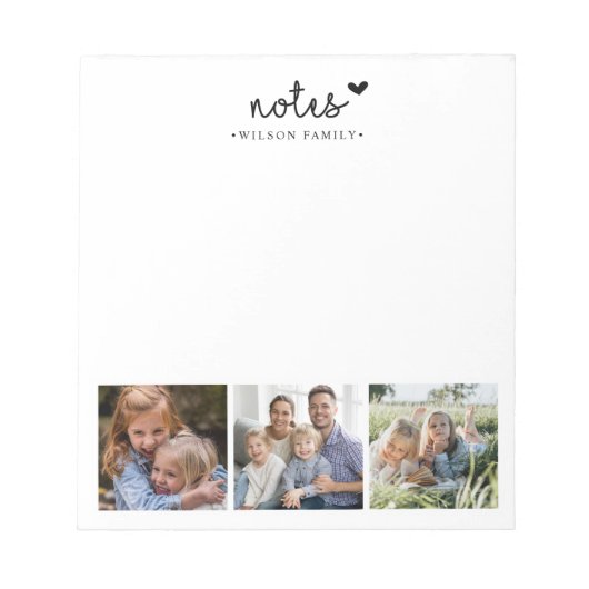 Notes Foto Collage Family Notizblock (Vorderseite)