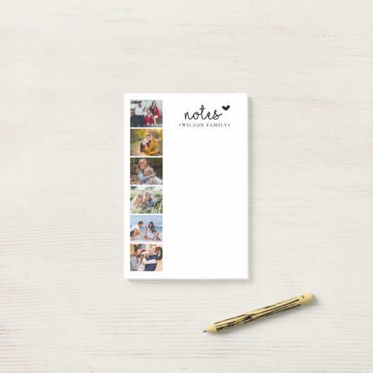 Notes Foto Collage Family Post-it Klebezettel (Auf Schreibtisch)