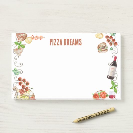 Notes from a Pizza Dream Post-it Klebezettel (Auf Schreibtisch)