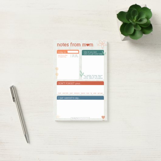 Notes from Mom Post It Notes Post-it Klebezettel (Büro)