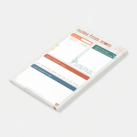 Notes from Mom Post It Notes Post-it Klebezettel (angewinkelt)
