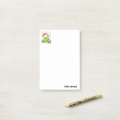 Notes Girly-Blume Post-it Klebezettel (Auf Schreibtisch)