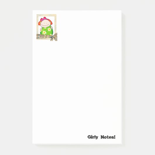 Notes Girly-Blume Post-it Klebezettel (Vorderseite)