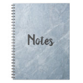 Notes Gray Marble Effect Notebook Notizblock (Vorderseite)
