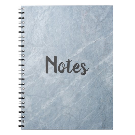 Notes Gray Marble Effect Notebook Notizblock (Vorderseite)