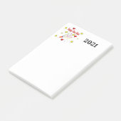 Notes Happy New Year! 2021 Post-it Klebezettel (angewinkelt)