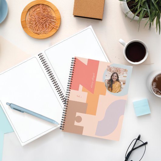 Notes Modern Bold Letters Personalisiert Name Foto Notizblock