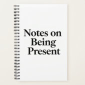 Notes on Being Present" Minimalist Planner Planer (Vorderseite)