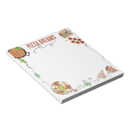 Notes on Pizza Dreams Notizblock (angewinkelt)